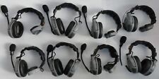 Lot of 8, Eartec ComSTAR Headset (5 single + 3 Double) ,   PARTS OR REPAIR picture