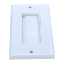 Wall plate: Single-Gang Decora with Brush Pass-thru  White picture