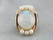 Opal and Pearl Cocktail Ring picture