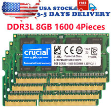Crucial DDR3L 1600MHz 32GB(4 x 8GB) SODIMM RAM PC3L-12800 2Rx8 Laptop Memory  picture