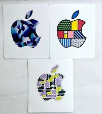 Genuine Apple Logo Stickers - Rare Hard to fine -Lot of 3 -  picture