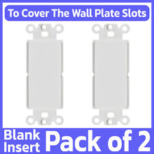 2 Pack 1-Gang Blank Decora Wall Plate Insert No Hole Outlet Adapter Insert Cover picture