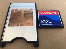 SANDISK 512MB Compact Flash +ATA PC card PCMCIA Adapter JANOME Machines picture