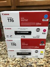 New 4 Genuine CANON 116 CYMK Toner Cartridges Set. For LBP5050 MF8050C/8080C_NIB picture