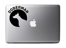 Doberman Dog Breed Pride Black Vinyl Decal for Windows / Apple MacBook Laptop picture