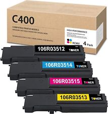 4 Pack Color Laser Toner Cartridges C400 106R03512 106R03514 106R03515 106R03513 picture