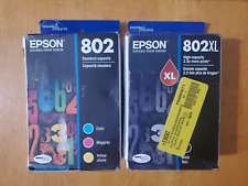 NEW Genuine EPSON 802XL High Capacity Black 802 Color Ink C/Y/M Combo  exp 22/23 picture