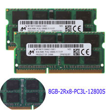 Micron 16GB 8GB 2RX8 DDR3L 1600MHz PC3L-12800S 1.35V SODIMM Laptop Memory RAM 8G picture