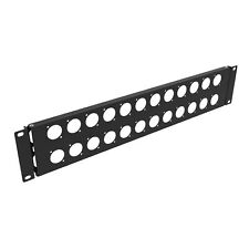 2U Hinged Blank Patch Panel with 24 D-Series Connectors Punch-Out Holes for 1... picture