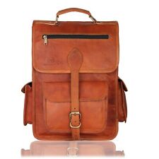 BROWN LEATHER VINTAGE RUCKSACK picture