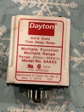 DAYTON 6A854 SOLID STATE TIME DELAY RELAY RANGE .05 SEC - 999 MIN 50/60 HZ 10 A picture