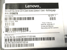 Lenovo Microsoft SQL Server 2014 1 user Multilingual 01DA076 NEW ✅❤️️✅❤️ SEALED picture