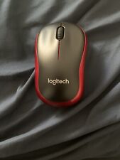 Logitech M185 Wireless Mouse, 2.4GHz Optical 1000 DPI For PC, Mac, Laptop - Red picture