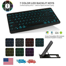 LED Rechargeable Bluetooth Keyboard For MAC iOS Android PC iPad Windows Tablet picture