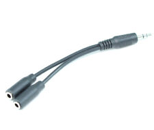 4inch 3.5mm Mini-Stereo TRS Male to Two 3.5mm Adapter Y-Cable TRS Female Split picture