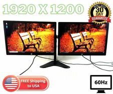 Dual 2x HP E242 24inch 1920 X 1200 Widescreen IPS LED Monitor (Grade A) + HDMIs picture