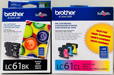 New Genuine Brother LC61 Black Color 4PK Ink Cartridges MFC-255CW MFC-290C picture