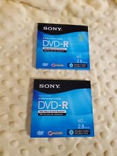2 SONY HANDYCAM DVD-R 2.8 GB 60 MINUTES DOUBLE SIDED BRAND NEW SEALED. LOT OF 2 picture