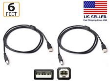 2PC 6FT USB A to B 2.0 Printer / Scanner Cable High Speed Premium Shielded Cord picture
