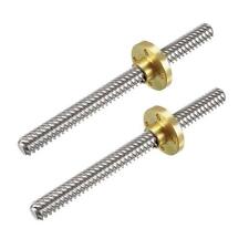 2pcs 100mm T8 Pitch 2mm Lead 14mm Lead Screw Rod with Copper Nut for 3D Printer picture