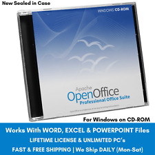 Open Office Software Suite for Windows on CD-ROM w/ Case - For Home Student Prof picture