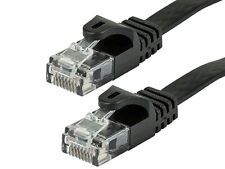 Monoprice Flat Cat6 Ethernet Patch Cable - 50 Feet - Black, 550MHz, UTP, 30AWG picture