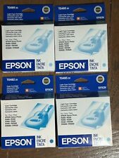 4 Genuine EPSON Stylus Photo Cartirdges  T0485 (light cyan)  T0842 (cyan) picture
