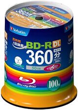 Verbatim VBR260RP100SV1 Blank Blu-ray BD-R DL 50GB 1-6x 100 discs New F/S picture