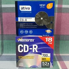 Lot of 23 Discs Total 18 Pack Memorex & 5 Pack Activa CD-R Recordable CD ~ NEW ~ picture