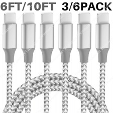 3/6 Pack Fast Charger Cable Heavy Duty For iPhone 8 XR 11 12 13 14 Charging Cord picture