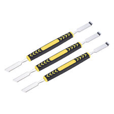 3pcs Small Metal Crowbar Double Head Metal Spudger Pry Bar Opening 6x0.3