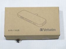 Verbatim 6-in-1 USB C Hub Adapter w/ 4K HDMI, USB 3.0/C, SD/3.5mm Audio 100W picture