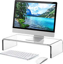 Acrylic Monitor Stand - Computer Monitor Laptop Stand White Clear Monitor Stand picture