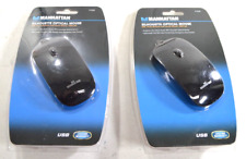 LOT OF 2 Manhattan Silhouette Wired USB Optical Mouse 1000 DPI 177658 picture