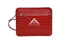 IPAD Red Crocodile Print Hand Made Bag Good Quality Real Leather iPAD Pouch 4040 picture