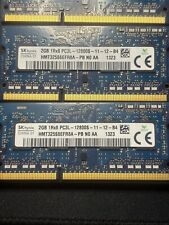 🔥SK Hynix 4GB (2X2GB) 1Rx8 PC3-12800S Laptop Ram Memory  HMT325S6CFR8C-PB picture