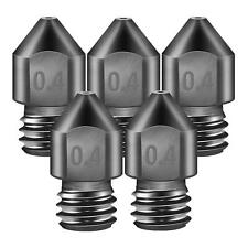 5Pcs 0.4mm Hardened Steel MK8 3D Printer Nozzles Extruder for Creality Ender picture
