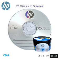 25 HP CD CD-R Logo 52X Blank media 700MB Disc - Original, NO ECO, in sleeves picture