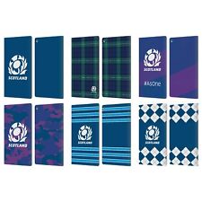 OFFICIAL SCOTLAND RUGBY LOGO 2 LEATHER BOOK WALLET CASE FOR AMAZON FIRE picture
