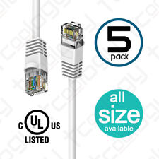 [UL Listed] TCoology Cat5e Patch Cord Booted Cable 24 AWG 350mhz UTP- 5 Pack Lot picture