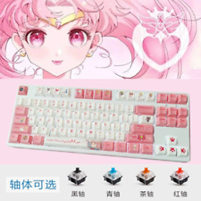 Sailor Moon Anime Cherry MX Keyboards Pink Cute Kawaii Keyboards 87/104Keys picture