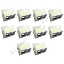 10 Leviton Ivory MOS Wallplate 2-Port Quickport 45° Adapters Insert Module 41294 picture