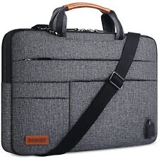 DOMISO 14 Inch Multi-Functional Laptop Sleeve Business Briefcase Messenger Ba... picture