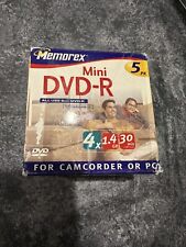 New in box Memorex 5 Pack Mini DVD-R For DVD Camcorders Or PC picture