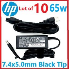 Lot of 10 OEM HP 65W 19.5V 3.34A 7.4mm Tip AC Adapter Power Charger 710412-001 picture