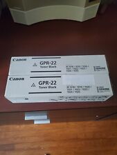 QTY 2  Genuine Canon GPR-22 Black Toner  0386B003AA  New Factory Sealed Box picture