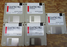 Set of Vintage 1991 Quattro Pro For Windows v1.0 3.5in 5 Floppy Disks  picture