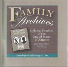 Family Archives Colonial Families Of The United States Of America PC CD research picture