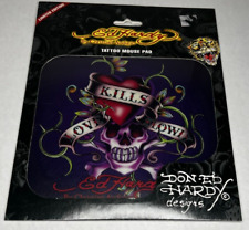 Ed Hardy Tattoo Mouse Pad Open Package Skull Heart Love FAST Shipping picture