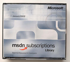 Original RARE VINTAGE Microsoft MSDN Subscriptions Library January 2002 w/CASE picture
